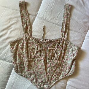 Floral Corset Top Size Small